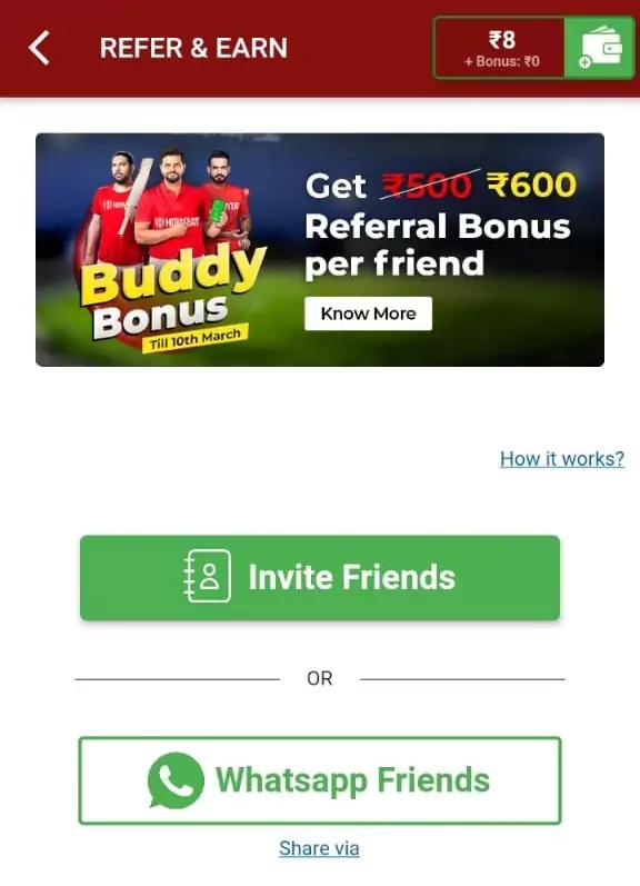 Howzat Refer and Earn