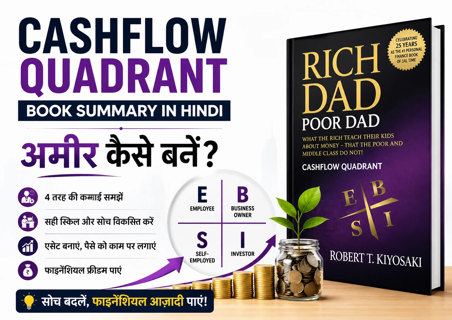 Cashflow Quadrant Book Summary in Hindi