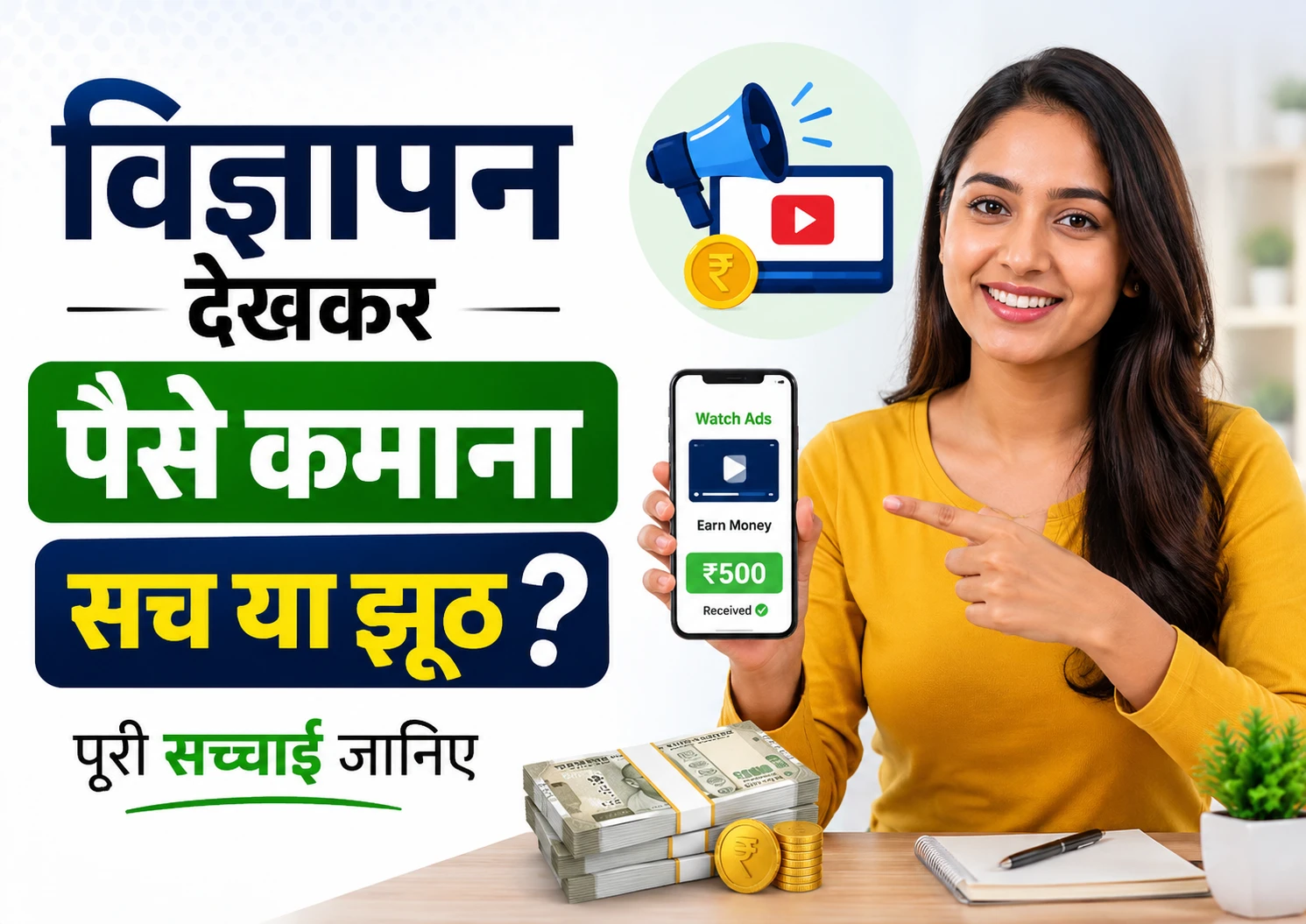 Ad देखकर पैसे कमाने वाला App Real or Fake सच्चाई