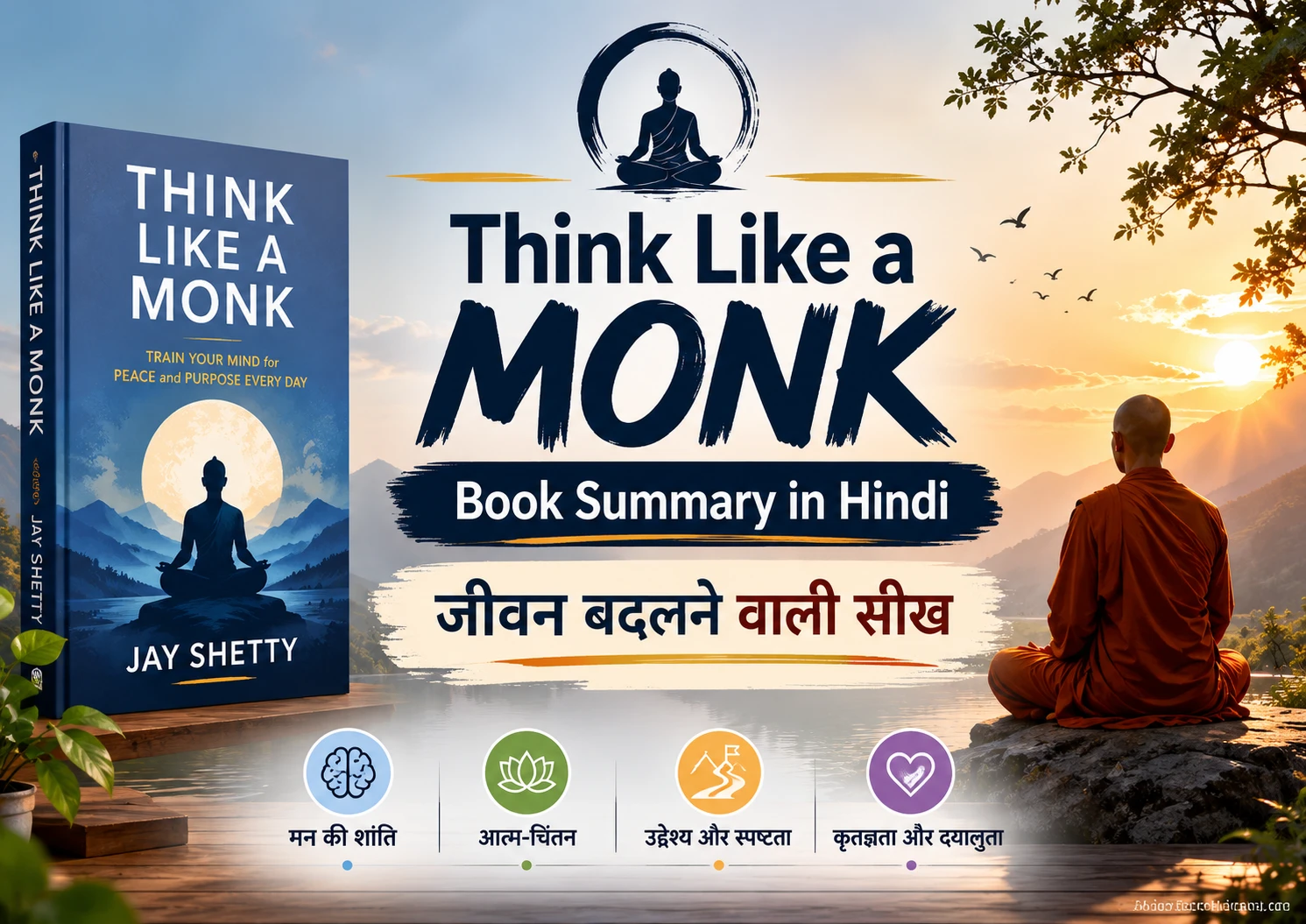 Think Like a Monk Book Summary in Hindi