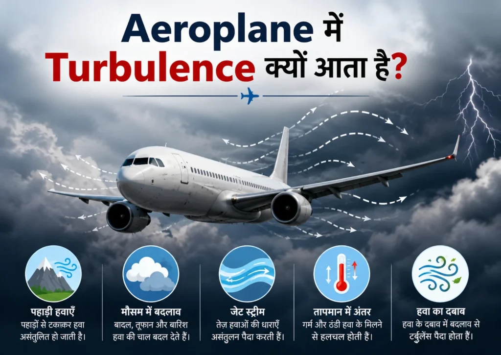 Aeroplane में Turbulence क्यों आता है