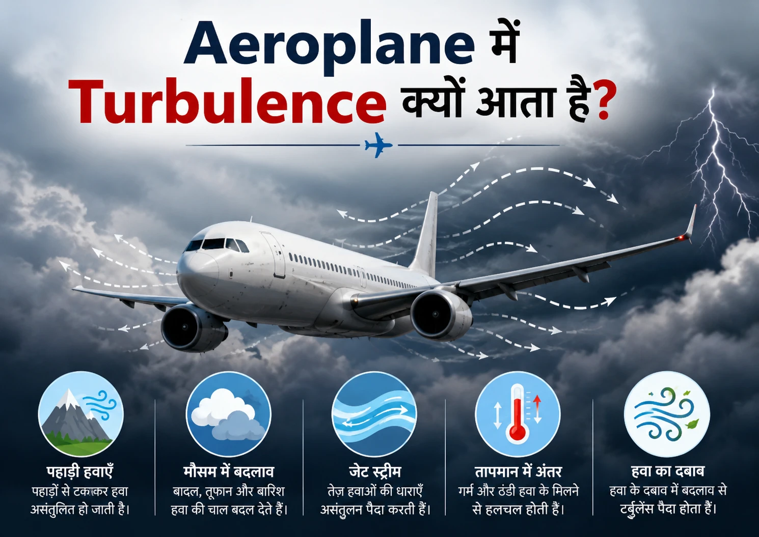 Aeroplane में Turbulence क्यों आता है